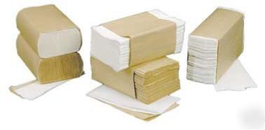 Natural singlefold paper towels - 4020 towels per case