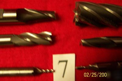 New high speed steel end mills 6 pcs 