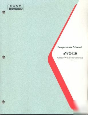 Tek tektronix AWG610 operators manual