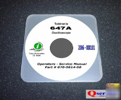 Tektronix tek 647A complete service - ops manual cd ++