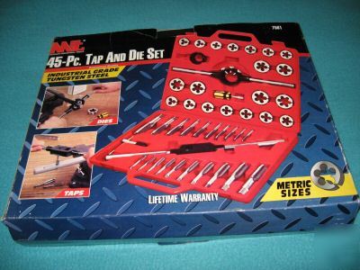 New mit 45-pc. mm tungsten steel tap & die set