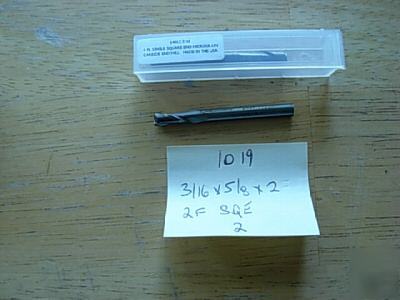 3/16 2 flute carbide end mill 1019 15 lots of 2 pieces