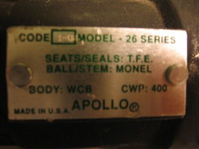 Apollo conbraco 1-1/4 steel ball valve part # 7A-130-26