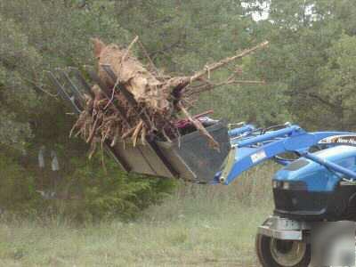 Loader forks bucket debris skid tractor pallet fork