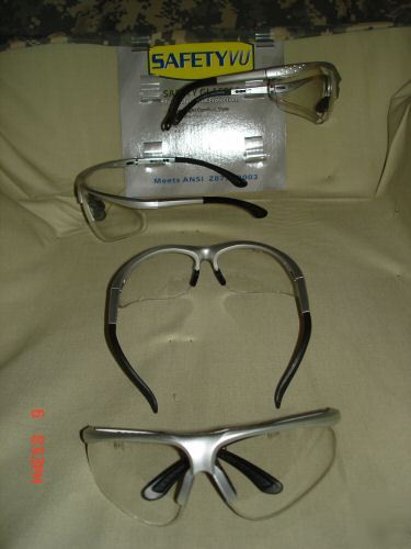 Safety glasses high uv protection safety silver/clear