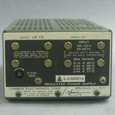 Used lambda lm C5 5-volt linear power supply