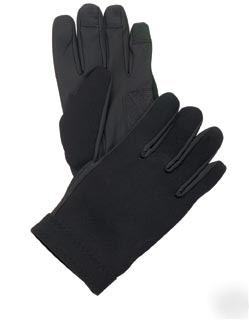 Police black neoprene gloves fire, ems, police