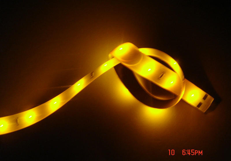 12V 30CM waterproof 15PCS yellow 0603 smd led strip