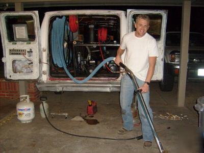 Complete carpet cleaning van and equipment