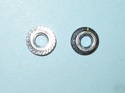 100 serrated metric flange nuts - size: M8-1.25