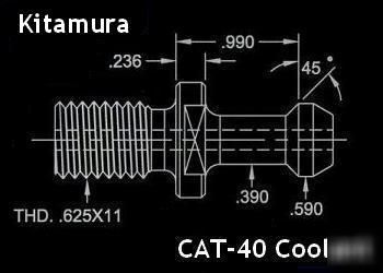 Kitamura cnc cat-40 coolant retention knobs