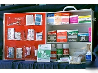 First aid cabinet, 3 shelf, stock osha comply