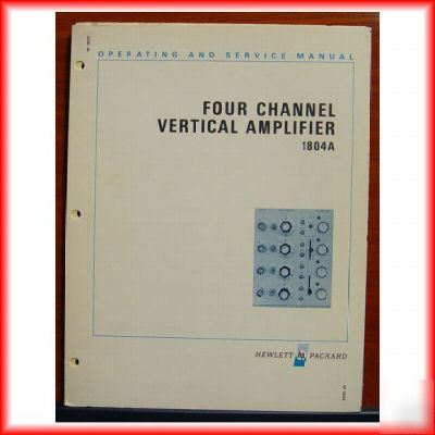 Hewlett packard hp 1804A scope plugin manual