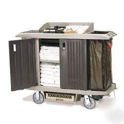 Hotel/motel housekeeping cart - full size w/doors 