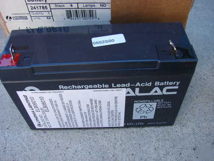 Japan storage PE6V12 lithonia battery ELB0610 6V