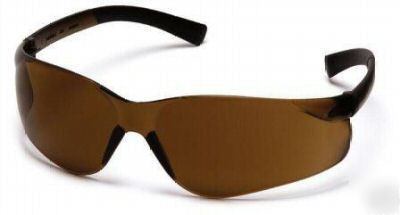 New 2 pyramex ztek brown tint sun & safety glasses