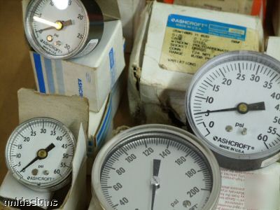 New 20PC lot pressure gauges numatics ashcroft marsh 