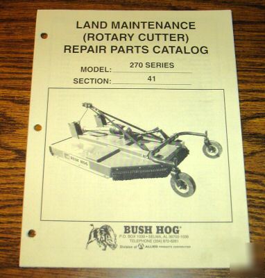 Bush hog 275 276 277 rotary cutter mower parts catalog