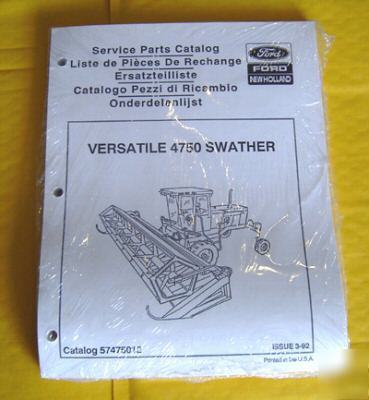 Ford nh versatile 4750 swather service parts catalog -n