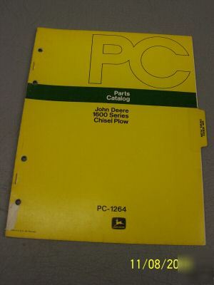 John deere parts catalog 1600 series chisel plow