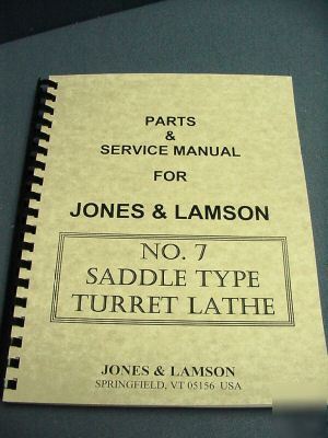 Jones & lamson #7 turret lathe - manual