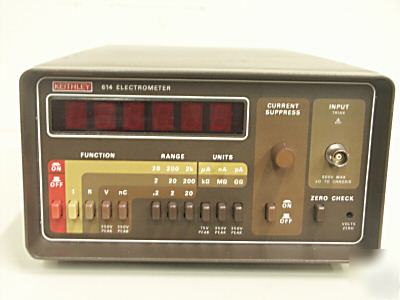 Keithley 614 digital electrometer/current suppression.