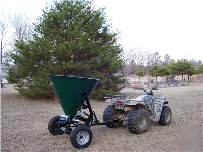 New trailed broadcast seeder spreader for atv to 500 lb