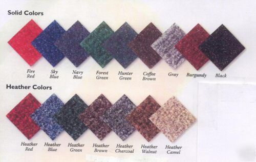 Olefin floor mats size 3'x 5' 16 colors
