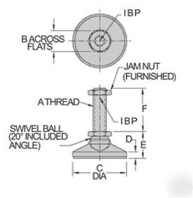 New carrlane cl-8-slf stud leveling feet, 1PC 