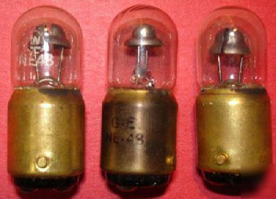 3 nos? ne-48 glow test lamp old brass base #6