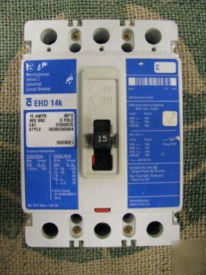 EHD3015 westinghouse 15A 480V 3P circuit breaker 