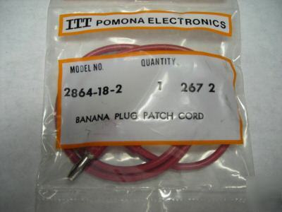 Pomona right angle stacking banana plug patch cord 18