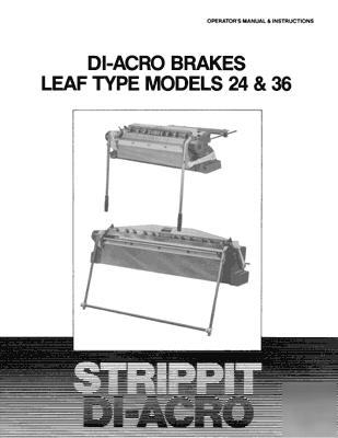 Strippit di-acro models 24 & 36 leaf type brakes manual