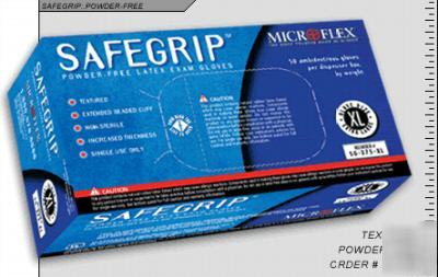 Micro-flex safegrip latex gloves (extra large)