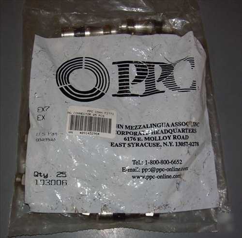 New ppc EX7 universal f connectors 103006 qty 25 