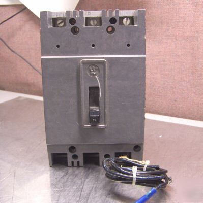 Westinghouse 15 amp de-ion shunt trip circuit breaker 