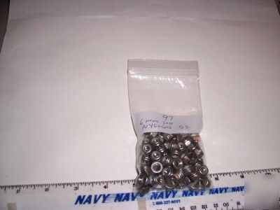 100 6MM-1.00 nylock hex nuts stainless steel