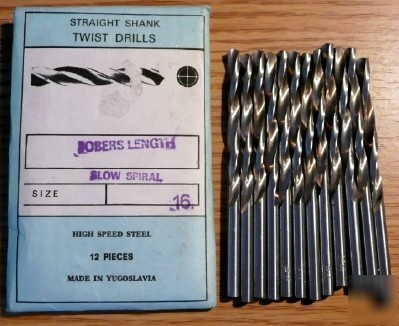 12PC jobber length #16 hss drill - yugoslavia