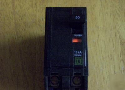 New square d 50AMP double pole qo circuit breaker 