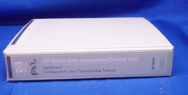 Hp 3852A configuration & programming manual