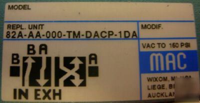 Mac solenoid valve 82A-aa-000-tm-dacp-1DA {lot of 7}