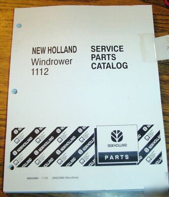New holland 1112 windrower parts catalog manual book nh