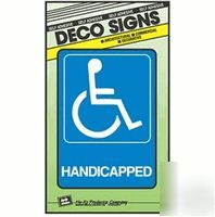 New hy ko handicapped blue deco safety signs 