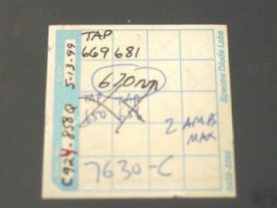 Sdl 1/2 watt 670NM tapered amplifier laser diode c mt.