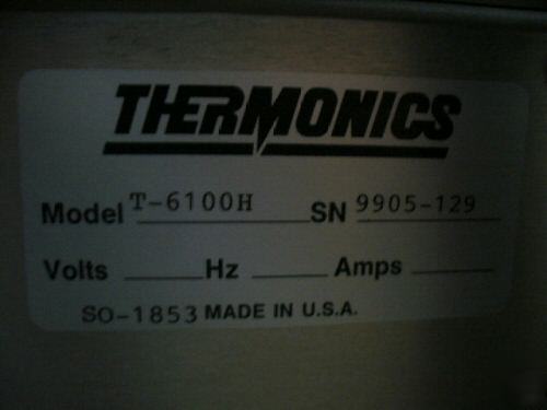 Thermonics t-6100H temperature chuck system