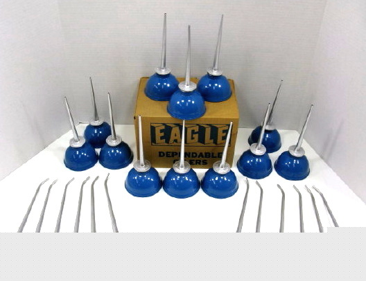 Eagle oil can, oiler full case of (12) w/ 2 spouts each