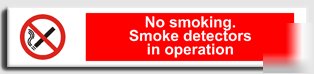 Smoking/detectors signs.rigid-250X50MM(pr-100-raa)