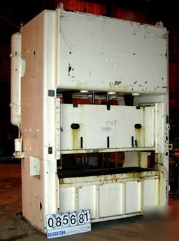 Used: verson 100 ton straight side press, model 100-S2-