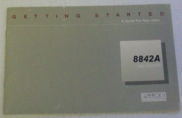 Fluke 8842A multimeter getting started guide - $5 ship 