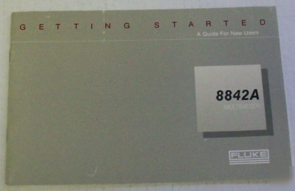 Fluke 8842A multimeter getting started guide - $5 ship 